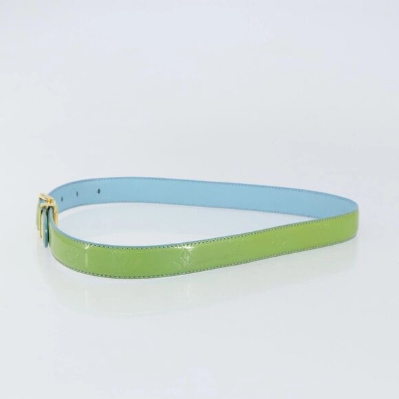 LOUIS VUITTON Monogram Vernis Ceinture Classic Belt Baby Blue LV Auth ti3493 main image 5